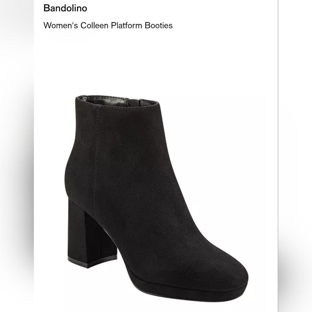 Bandolino Black Platform Ankle Booties Sz 11